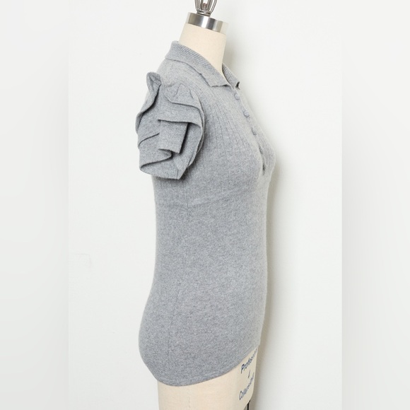 Flutter Sleeves Sweater 100% Cashmere[NEW] - Picture 2 of 5